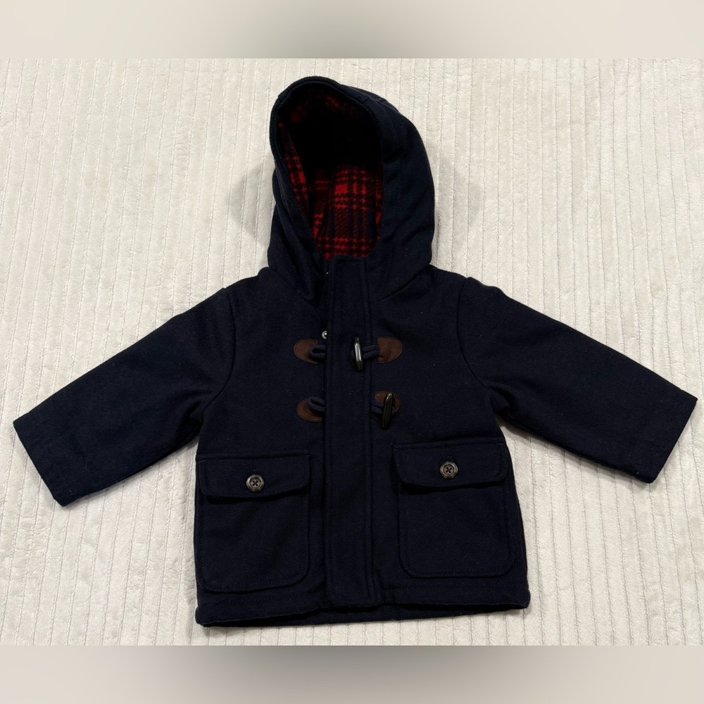 Carter’s Navy Blue Kids Hooded Peacoat size 18 months